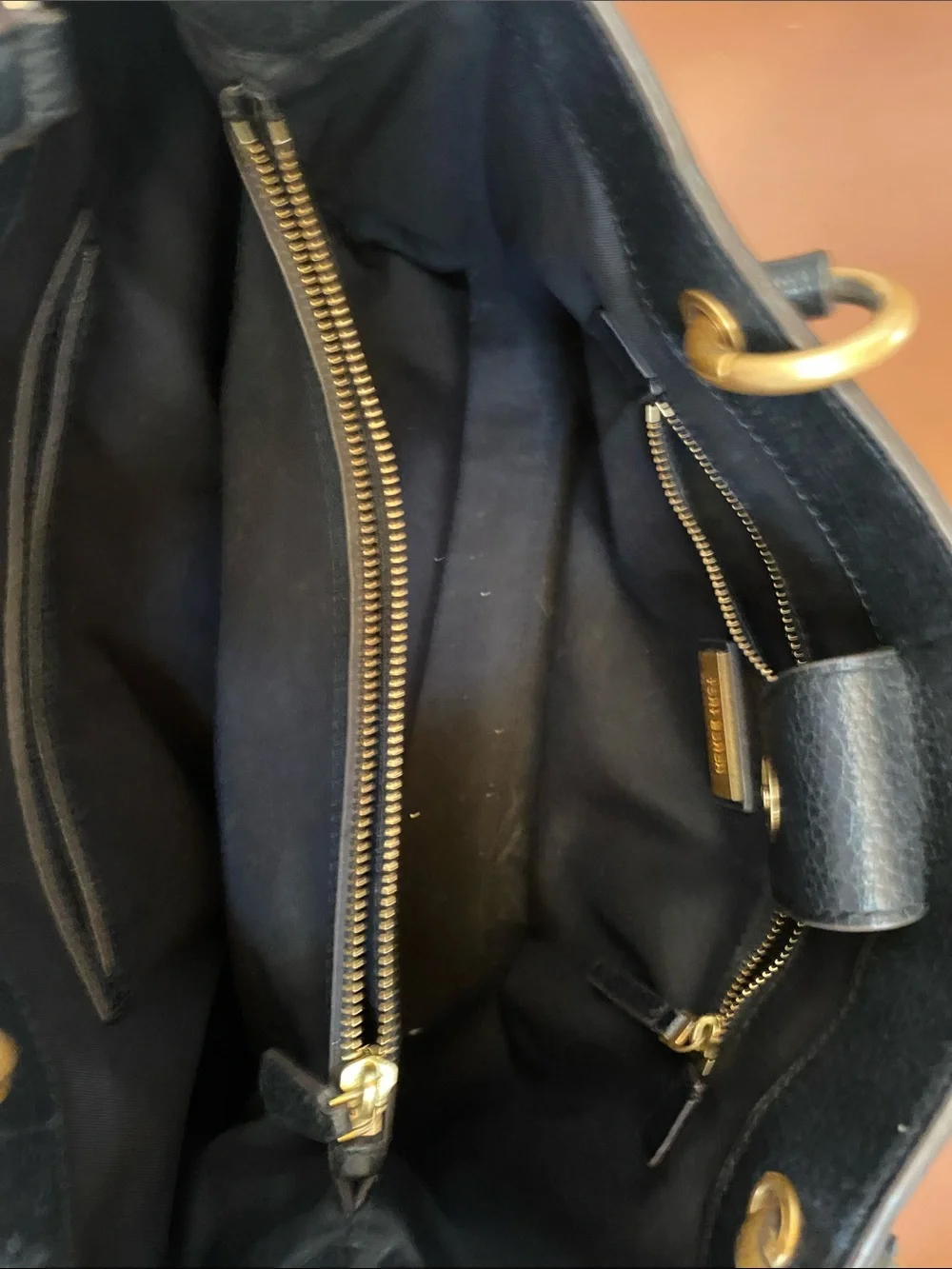 Tory Burch Black Pebbled Leather Shoulder Bag with Tassels